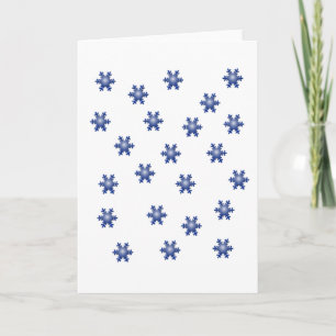 Carte de voeux de démarrage de flocon de neige ble