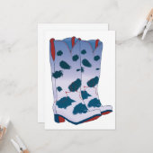 Carte de voeux de démarrage Scoot (bleu) (Devant/Arrière en situation)