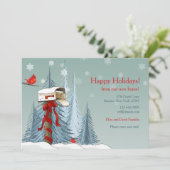 Carte de voeux de déménagement de la boîte aux let (Debout devant)