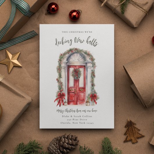 Carte de vœux de déménagement pour les fêtes de fi