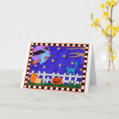 Carte de voeux de des bonbons ou un sort (Fleur jaune)