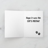 Carte de voeux de design de chat inquiété (Intérieur)