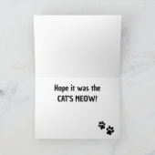 Carte de voeux de design de chat inquiété (Intérieur)