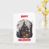 Carte de voeux de design Halloween effrayant (Fleur jaune)