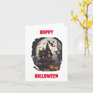 Carte de voeux de design Halloween effrayant
