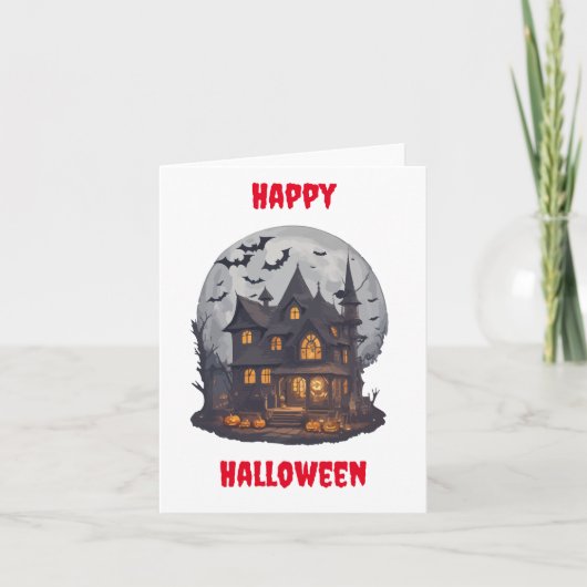 Carte de voeux de design Halloween effrayant (Devant)