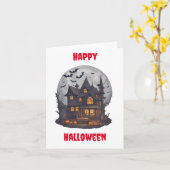 Carte de voeux de design Halloween effrayant (Fleur jaune)