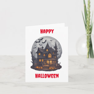 Carte de voeux de design Halloween effrayant