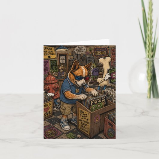 Carte de vœux de dessin animé rétro (Devant)