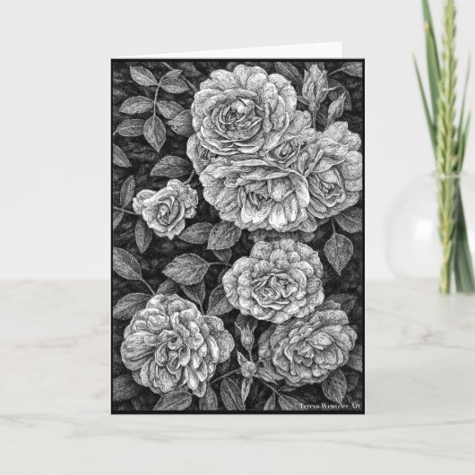 Carte de voeux de dessin des Roses d'Escalades (Devant)