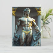 Carte de voeux de Dieu grec (Debout devant)