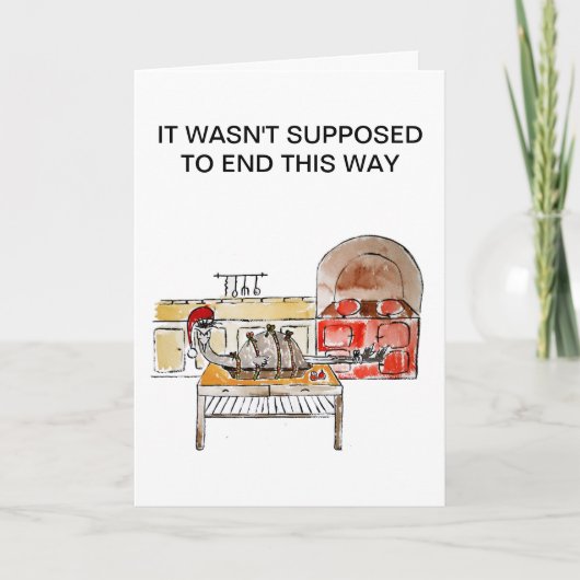 Carte de voeux de dîner de Noël (Devant)