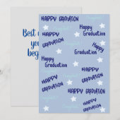 Carte de voeux de diplôme (Devant / Derrière)