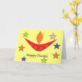 Carte de voeux de Diwali (Fleur jaune)