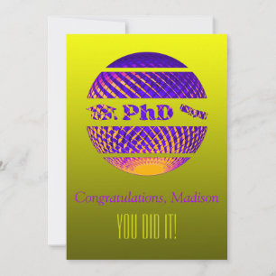 Carte de voeux de doctorat colorée