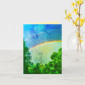 CARTE DE VOEUX DE DOUBLERAINBOW VERDE (Fleur jaune)