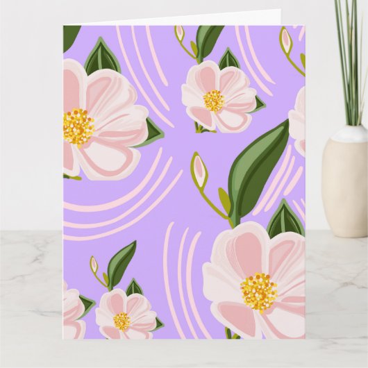 Carte de voeux de douche à fleurs (Devant)