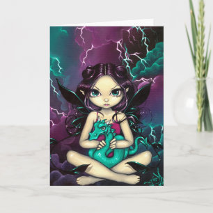 Carte de voeux "de dragon de tempête d'animal