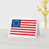 Carte de voeux de drapeau de Betsy Ross (Fleur jaune)