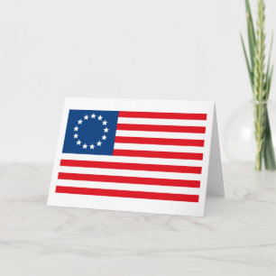 Carte de voeux de drapeau de Betsy Ross