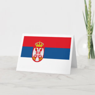 Carte de voeux de drapeau de la Serbie