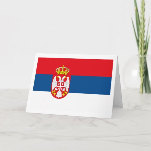 Carte de voeux de drapeau de la Serbie (Devant)
