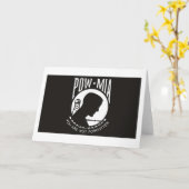 Carte de voeux de drapeau de MIA de prisonnier de (Fleur jaune)