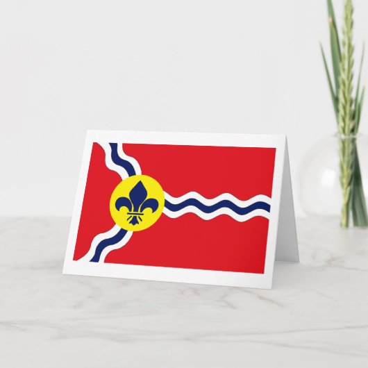 Carte de voeux de drapeau de St Louis (Devant)