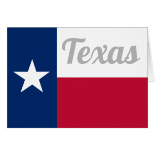 Carte de voeux de drapeau d'état du Texas avec le