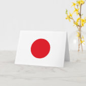 Carte de voeux de drapeau du Japon (Fleur jaune)