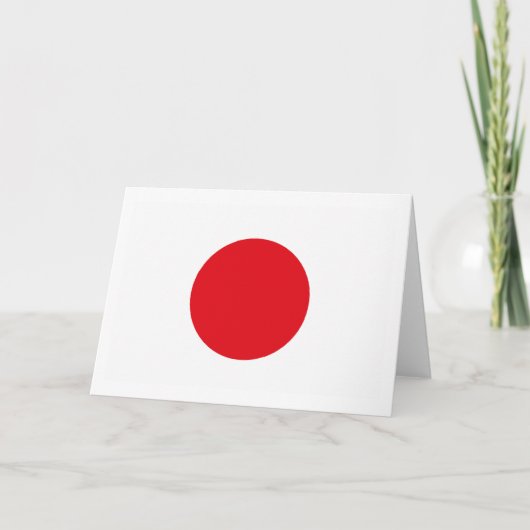 Carte de voeux de drapeau du Japon (Devant)
