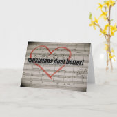 Carte de voeux de duo de musiciens une meilleure (Fleur jaune)