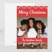 Carte de vœux de famille afro-américaine pour les  (Devant / Derrière)