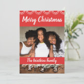 Carte de vœux de famille afro-américaine pour les  (Debout devant)