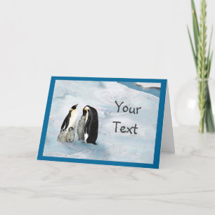 Carte de voeux de famille Penguin