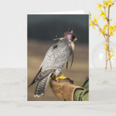 Carte de voeux de fauconnerie (Fleur jaune)