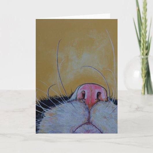 Carte de voeux de favoris de chat (Devant)