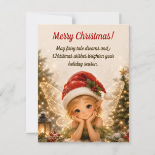 Carte de vœux de fée de Noël - Fêtes de fin d'anné
