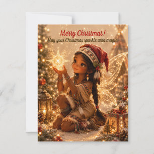 Carte de vœux de fée de Noël - Fêtes magiques