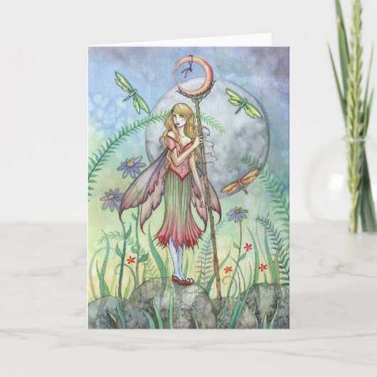 Carte de vœux de fée des fleurs (Devant)