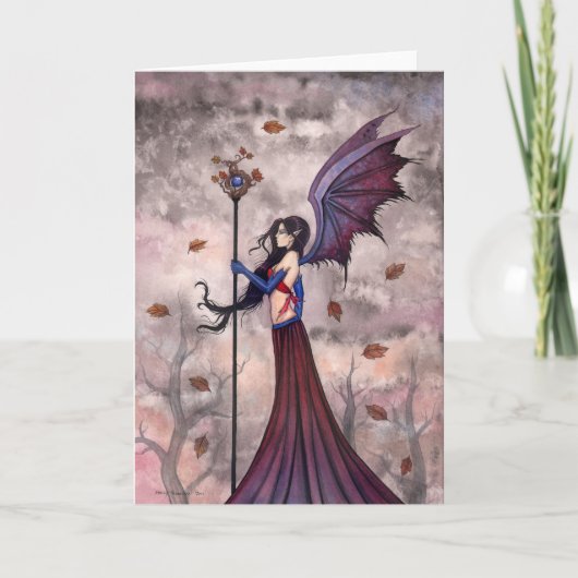 Carte de vœux de fée gothique vampire (Devant)