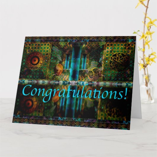 Carte de voeux de félicitations (Fleur jaune)