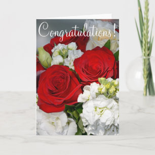 Carte de voeux de félicitations de bouquet de