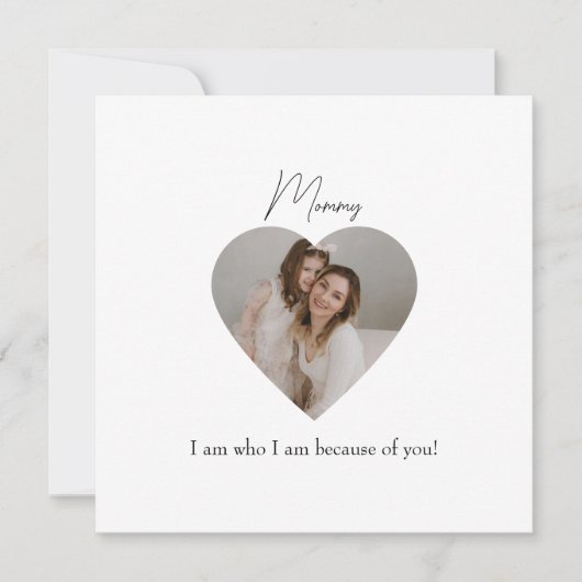 Carte de vœux de fête à plat pour la fête des mère (Devant)