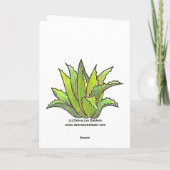 Carte de vœux de fête d'agave (Dos)