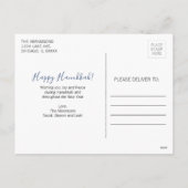 Carte de vœux de fête de Menorah de Hanoukka (Dos)