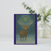 Carte de vœux de fête de Noël pour cerf (Debout devant)