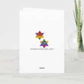 Carte de vœux de fête de Pride Fleurs Étoile de Da (Dos)