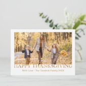 Carte de vœux de fête de Thanksgiving photo joyeus (Debout devant)