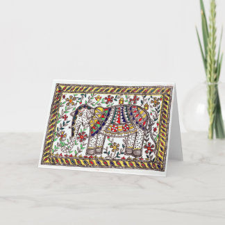 Carte de voeux de fête d'éléphant
